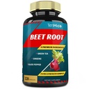 Beet Root Extract Capsules, 4 Months Supply & Green Tea, Ginseng, Black Pepper | Increased Energy, Athletic Performance Supports, Boosts Stamina | Nutritional Workout Supplements