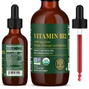 Global Healing Center - Witamina B12 Podjęzykowy 5000 MCG Organic Liquid Supplement, Metylcobalamina, Adenosylcobalamina, Hydroxo Long- Lasting Energy and Healthy Metabolizm - Vegan B12 Vitamin (1 Oz)