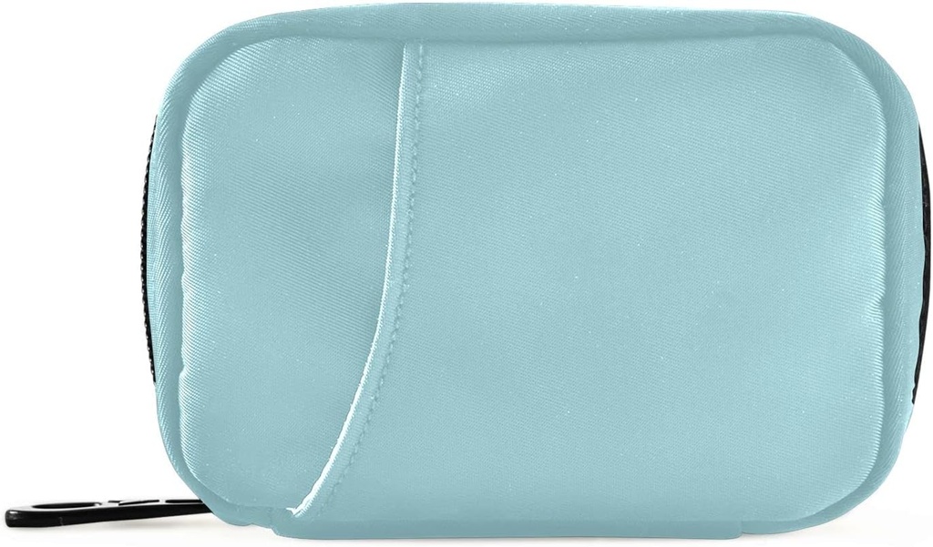 Naanle Pill Box 7 Dni Pill Case Travel Pill Organizer Bag Zipper Portable Weekly Case Compact Size Supplement Supplement Holder, Solid Color Sky Blue 4.6 x 3,14 x 1,88 Inch 1,0 Count 0,12 kg