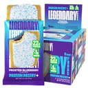 Legendarny żywności 22g Białko Pastry + Mrożone Blueberry, Low Carb Meal Replacement Bar - Niska Glicemia, Gluten Free Protien Przekąski - Zdrowe Keto Przekąski Box 8 Zero Bary energii cukrowej - Cukrzyca