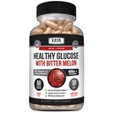 Kaya Naturals Zdrowy Gluco z suplementem Bittermelon 124; Wsparcie Zdrowych poziomów i funkcji, 20 Herbs Witaminy i minerały, Alpha Lipoic Acide, Cynamon, Witamina C & E, Non-GMO (60 Count)