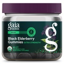 Gaia Herbs Black Elderberry (Sambucus Nigra) Dodatkowa siła Gummies - Pyszny suplement wsparcia immunologicznego - Made with Certified Organic Black Elderberry for Immune System Support - 80 Gummies
