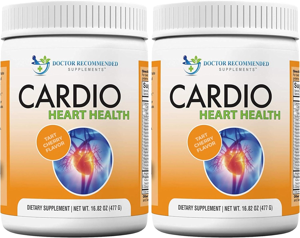 DOKTOR ZALECANY DOKUMENTY Proszek Cardio Heart Health - Suplement L- argininy 5000mg & L- Citruline 1000mg, Tart Cherry Flavor (Opakowanie po 2- 16.82 oz / 33.64 oz)