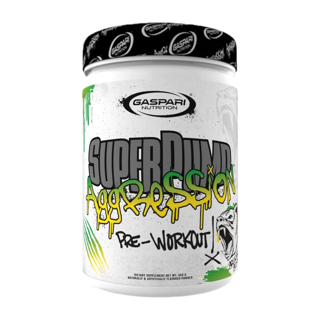 Gaspari Nutrition SuperPump Agression Pre- Workout: Energia, Focus, Endurance i Recovery, z kreatury i kofeiny (25 Służenia, Grizzly Gummy)