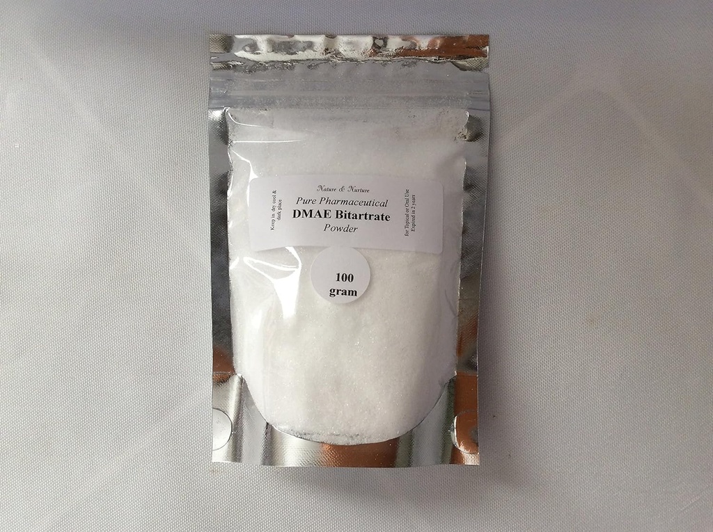DMAE Bitartrat Proszek: Czysty (100 gram) Nacisk skórny, Zmarszczka Zmniejszanie miejscowe / doustne