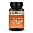 Dr Mercola Curcumin Advanced - 500 mg Curcumin Root Extract - 95% Curcuminoids - Dla Vision Health, trawienie i koncentracja - Trwałe uwalnianie - Non- GMO, Gluten- Free & Soy- Free - 30 Kapsułki (30 Servings)