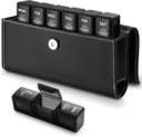 BUG HULL 3x a Day Pill Organizator z PU Case - Cotygodniowe Travel Medicine Box dla 3 razy dziennie