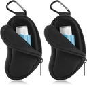 Astma Inhaler Nosiciel Neoprene Inhaler podróży Mini worek do inhalatora L- Shaped, Inhaler nie zawiera (Black 2PCS)