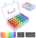 ZRFMIB Monthly Pill Organizer 2 razy dziennie, 30 dzień Pill Organizator z 32 Daily Pill Box i Travel Case, dla medycyny, Witamina, Olej rybny, Suplementy, Jasne