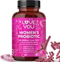 Love You Womens Probiotic, Ph Balance, Ut, Feminine, Vaginal Health Supplement, Digestive, Pre + Pro + Postbiotic, Delayed Release, 60 Billion Live CFU, 8-Strain Probiotic Blend, 30 Veg Caps Servings