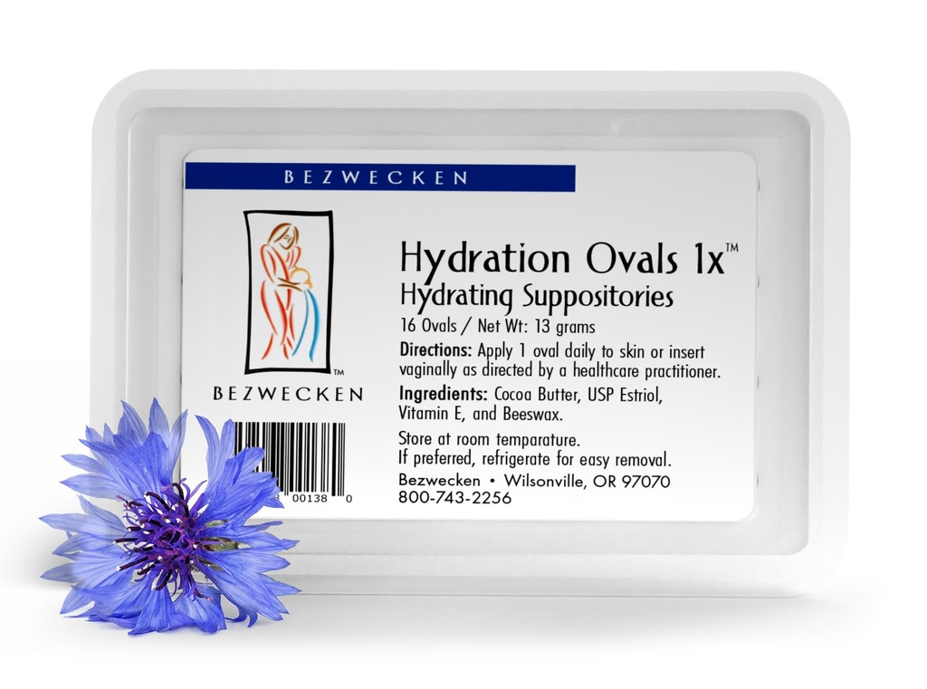 Bezwecken - Nawadnianie Ovals 1x - 16 Owalne Supposerie - Profesjonalnie przygotowane do łagodzenia suchości pochwy u kobiet menopauzalnych - Bezpieczne, Naturalne i Paraben Free