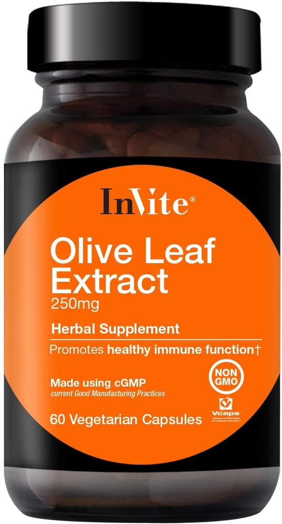 Zaproszenie zdrowia Olive Leaf Extract - Zapewnia wsparcie odżywcze dla zdrowego systemu immunologicznego - 30 Day Supply - 60 Kapsułki wegetariańskie (1)