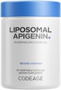 Codeage Liposomal Apigenin Supplement, 3- Month Supply, Daily Flavonoid Rumomile Extract, Liposomal Phosfolipid Complex, Non-GMO Sunflower Oil, Fosfatydylocholina Vegan Blend, Gluten- Free, 90 Count