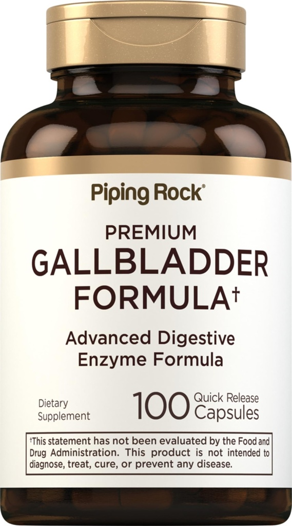 Pining Rock Gallbrook Supplement Supplement 124; 100 Kapsułki Supples 124; Advanced Digestive Enzyme Complete Formuła dla mężczyzn i kobiet 124; Non-GMO & Gluten Free