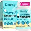 Menopauza Suplementy dla kobiet, 120 Miliard CFU Probiotyk, 13- in-1 Herbs Probiotyka Complex, dla menopauzy Relief, Hormony Równowaga, Gorące błyski, nocne poty, Mood Swings, Gut & Immunitet - 60 kapsułki