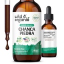 Wild & Organic Chanca Piedra Liquid Extract Drops - Stone Breaker for Nerney Stones & Wsparcie pęcherzyka żółciowego - Herbal Tincture for Urnary Tract Well- Being - Wegan, Cukier i Alkohol - 2 fl oz