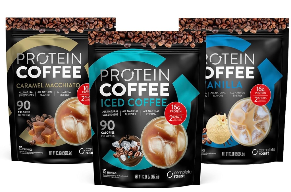 Roast 3-pack + Shaker- Karmel, Mrożony, Wanilia