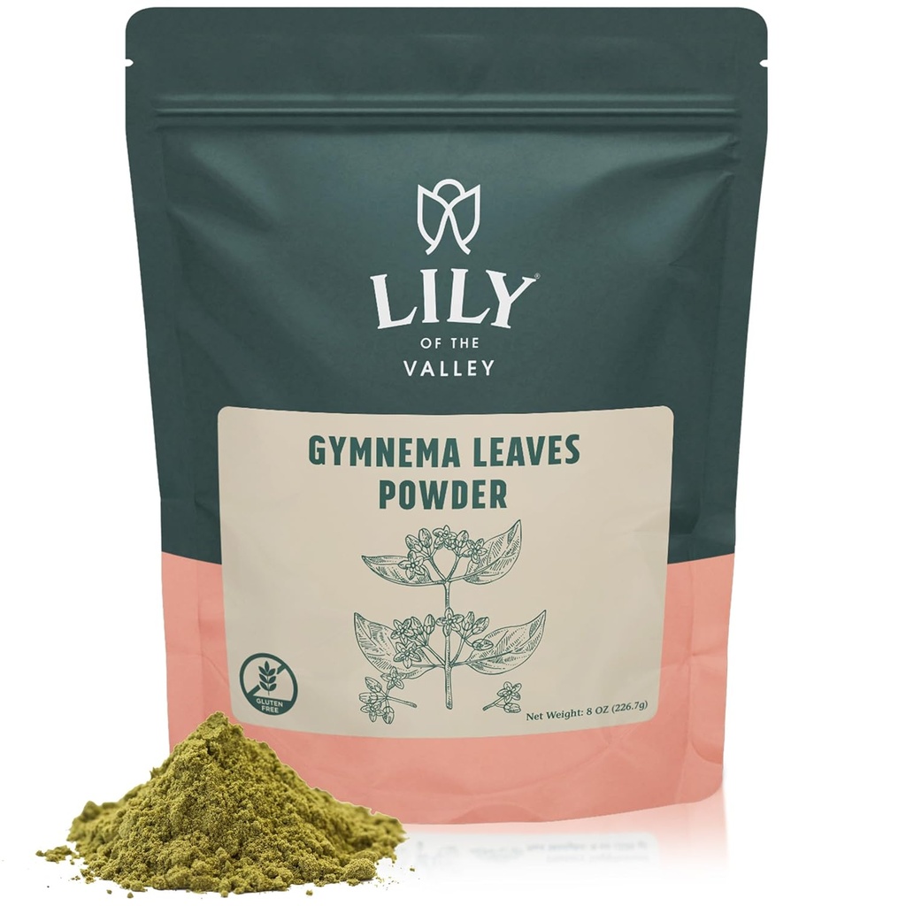 LILY Gimnastyki VALLEY Sylvestre Leaf Powder - Herbal Gurmar Powder - Vegan & Gluten- Free - Packed in Resealable Pouch (8oz, 226g)