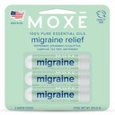 MOXE Migrena Relief Nasal Inhalers, Oleje eteryczne na bóle głowy i odchudzanie, Aromaterapia przenośna, Easy- to- Use, Czysty i nierozcieńczony, mięta pieprzowa, mięta szpikowa, Eukaliptus, Drzewo herbaty, USA Made, 3 Pack