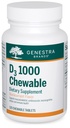 Genestra Brands D3 1000 Chewable Bis 124; witamina D Supplement Bis 124; 120 Tabletki do rozgryzania i żucia Bis 124; Natural Blackcurrant Flavor