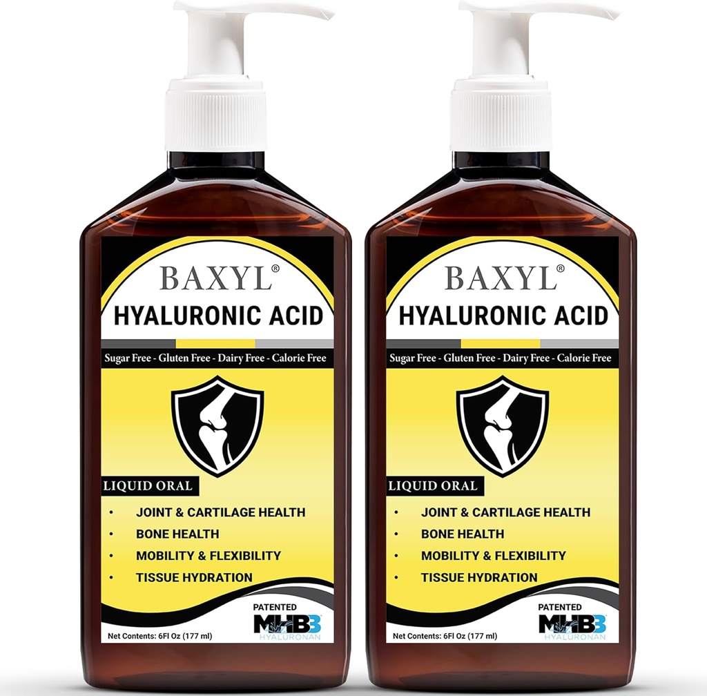 BAXYL Liquid Hyaluronan Acid Supplement for Joint Relief - 6 oz. (opakowanie po 2)