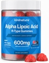 kindernature Alpha Lipoic Acid Gummies - Neuropatia Suplementy - Wegan, Cugar-, Niskie Calorie 600 mg ALA Suplement - Pure ALA Alpha Lipoic Acid 600mg dla przeciwutleniaczy Suplementy odżywcze