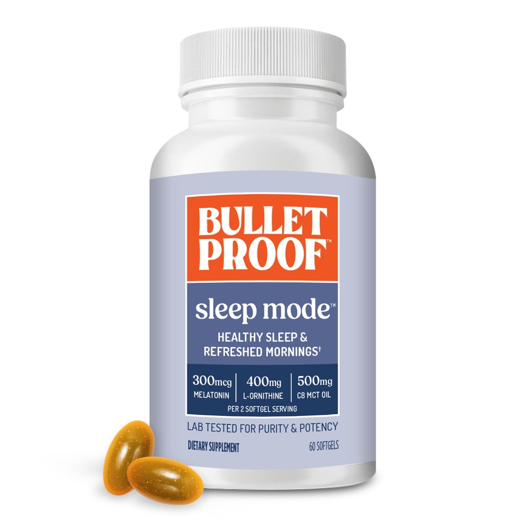 Kuloodporny tryb uśpienia Softgels, 60 Hrabia, Suplement z mózgu Octane C8 MCT Oil do wspomagania snu