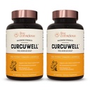 Live Conscious CurcuWell - Kurkumina i Boswellia Mieszanka 124; Maximum Strength Joint, Body and Cognitive Support - 60 Day Supply (2- Pack)