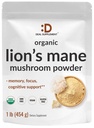 DEAL SUPLEMENT Organic Lions Mane Mushroom Supplement Powder, 1,500mg Per Serving, 1lb - Active Fruiting Body & Mycelium Extract - Natural Brain Nootropic & Immune System Booster - Non-GMO