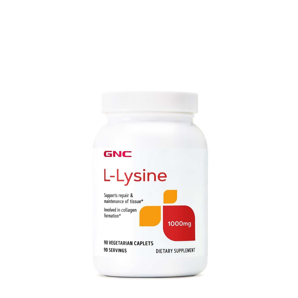 GNC L- Lysine 1000mg - 90 Tabletki wegetariańskie (90 Servings)