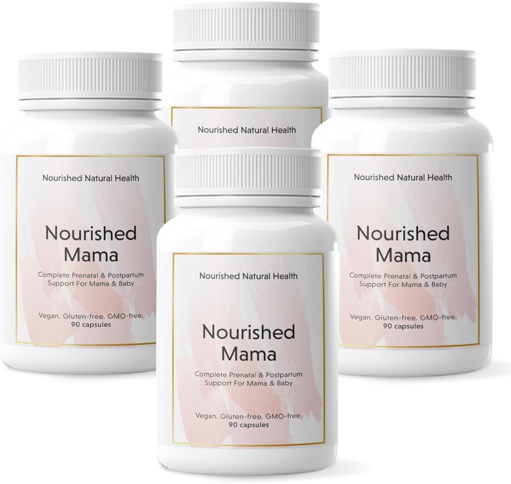 Uszkodzona Mama Prenatal Multi Witamina - Wegan Multivitamina do prekoncepcji, Ciąża, Poporodowe i Karmienie piersią Wsparcie - Iron- Free z Methylled Folate & Wysokiej dawki Cholina - 360 Kapsułki