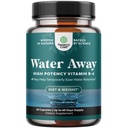 Water Away Herbal Diuretic Pills High Strength - Fluid Retention Supplement with Dandelion Leaf Extract & Green Tea for Bloating Relief for Women & Men - Capsules for Leg & Feet Swelling - 60 Count
