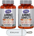 TERAZ Żywność Sport Nutrition, Amino Complete ™ Biżuteria 124; Mieszanka proteinowa z 21 Aminos i B- 6 Biżuteria 124; 120 Kapsułki Veg - Opakowanie 2 z Pill Organizator