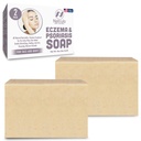 Eczema Soap Bar for Face and Body - Wszystkie naturalne zapalenie skóry, łuszczyca Rozwiązanie dla suchego Itchy Flaky Relief skóry - Delikatne detoksykacji, Anty- Itch, Oczyszczanie Skincare Remedy - Eczema Soap Bar Made in USA