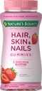 Nature 's Bounty Witamina Biotin Optymalne rozwiązania włosów, skóry i paznokci Gummies, 200 Hrabia