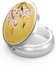 Pudełko na pióro 3 pojemnik na małe pióro, przenośny do pojemnika na pióro do przechowywania witamin, lekarstwa, olej rybny i suplementy (Peach Blossom)