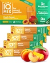 IQMIX Hydration Electrolyte Powder - 4- in-1 Formuła do Hydration, Mental Clarity, Mood and Recovery - Sugar- Free Drink Mix, Keto, Magnezu L- Threonate, Lwie 's Mane - 20 Count Peach Mango