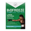 Biofreeze Duże łaty przeciwbólowe, Mentol Pain Patches for Lower Back, Neck, Knee, & Shoulder, Comfortable & Elastyczne Stays Fabric w miejscu, FSA Kwalifikowalne, 5