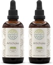 HerbEra Artichock B120 (2szt) Wyciąg ziołowy wolny od alkoholu Tincture, Concentrated Liquid Drops Natural Artichock (Cynara scolymus) Suszony Liść (2x4 fl oz)