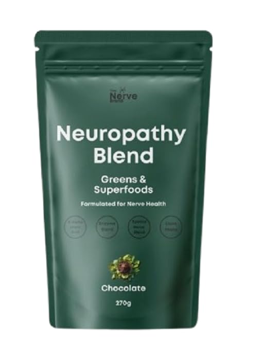 Neuropatia Superfood Mieszanka zieleni Proszek do obwodowej neuropatii z 600mg kwasu lipoinowego R alfa - czekoladowy aromat