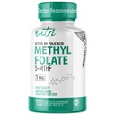 Nutri 5- MTHF L Metylfolan 1MG - 4 Miesiące Dostawy, 120 Wegańskie tabletki - Metylowany suplement foliowy - Funkcja kognitywna, Heart Health, Wsparcie prenatalne - Trzecia strona Tested - NSF Certified Facility