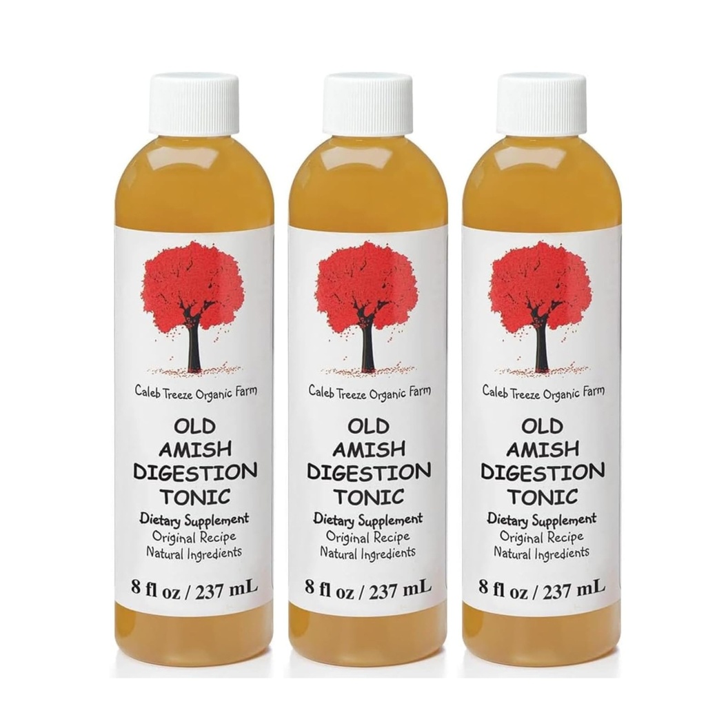 Caleb Treeze Old Amish Trawienie Tonic (Dawniej: Zatrzymanie Kwasu Refluks) 8 oz (Opakowanie po 3)