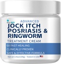 Bio- MD Jock Itch Cream, Jock Itch Cream Extra Siła dla mężczyzn i kobiet, Łuszczyca krem, Ringworm Leczenie dla ludzi, Itch Cream - Potężna i szybka ulga