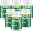 1000 MG Gentle Detox Cleanse, Natural Toxin Flush for Liver, Gut & Colon, Antioksydant & Digestive Support, Zeolite, Fast- Acting Detoksycation Complex for Women & Men - 480 Kapsułki