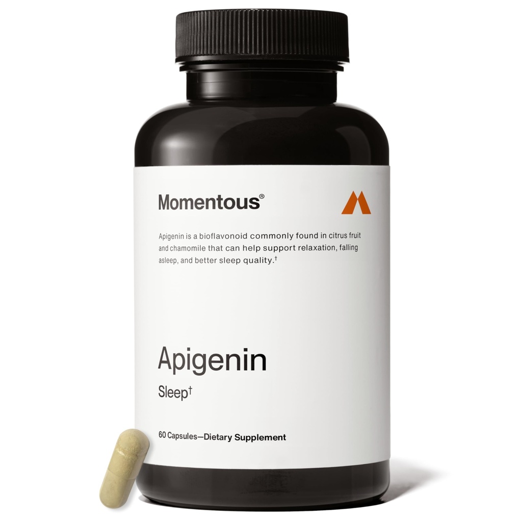 Momentous Apigenin Supplement - 50 mg na kapsułkę - NSF Certified for Sport - 60- Count