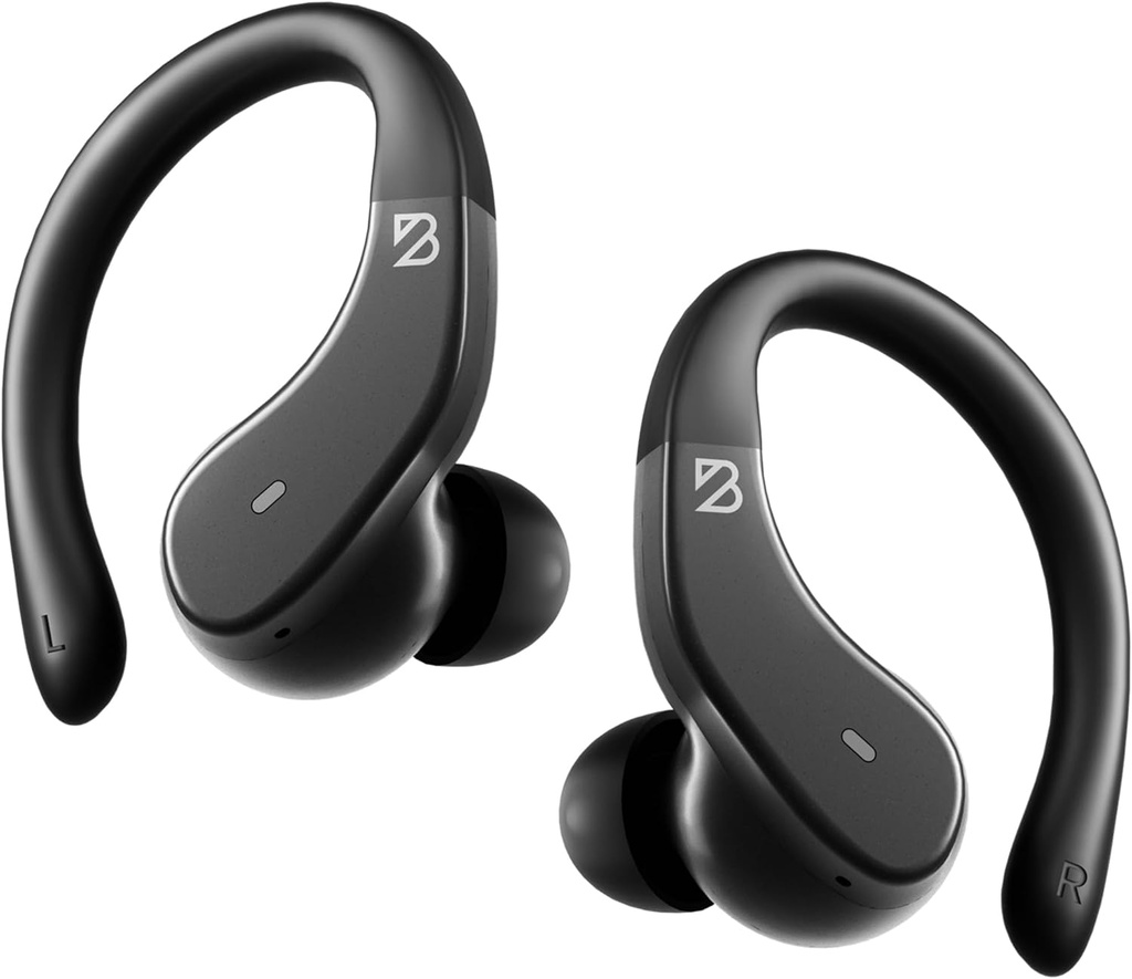 Back Bay Audio - słuchawki Bluetooth słuchawek dla sportu, Hook Over The Ear Buds, Deep Bass, Wrap Around Earphone z Earhacks for Running, Workout bezprzewodowe słuchawki dla siłowni