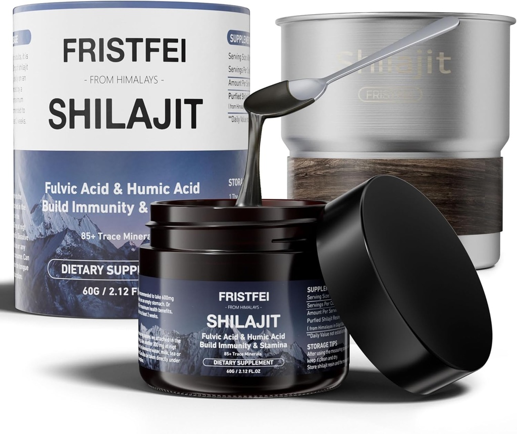 100% Czysty Shilajit Resin - Organic Himalayan Shilajit dla mężczyzn i kobiet 124; Bogaty w kwas Fulvic & 85 + Ślad minerałów 124; Shilajit Pure Himalayan Organic