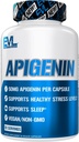 Evlution Pure Apigenin Supplement from Rumomile Extract - Relaxing Apigenin 50mg Bioflavonoid Stress and Mood Support Nutrition High Biodostępny Vegan Non-GMO Herbal Sleep Supplement